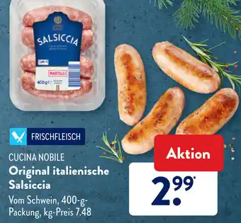 Aldi Süd Cucina Nobile Original Italienische Salsiccia 400g Angebot