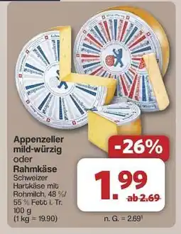 Famila Nord Ost Appenzeller mild-würzig oder Rahmkäse Angebot