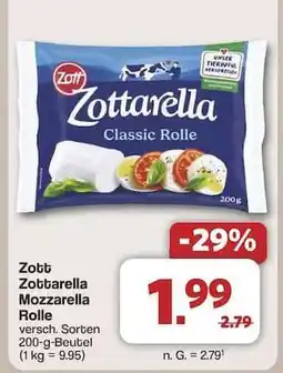 Famila Nord Ost Zott Zottarella Mozzarella-Rolle Angebot