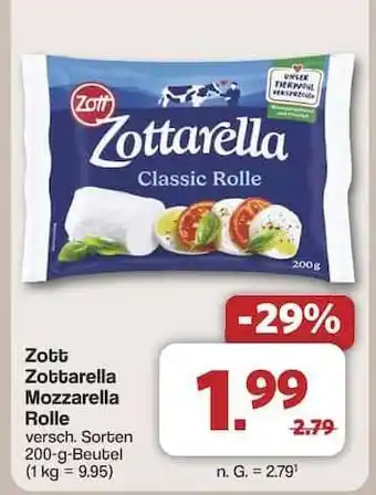 Famila Nord Ost Zott Zottarella Mozzarella-Rolle Angebot