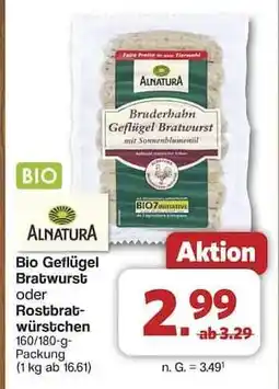 Famila Nord Ost Bio Geflügel Bratwurst oder Rostbratwürstchen Angebot