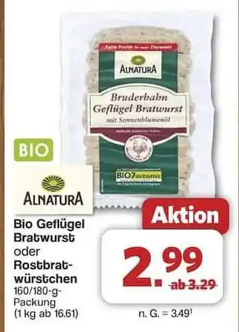 Famila Nord Ost Bio Geflügel Bratwurst oder Rostbratwürstchen Angebot