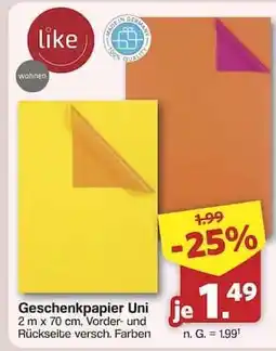 Famila Nord Ost Geschenkpapier Uni Angebot