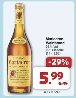 Famila Nord Ost MARIACRON Weinbrand Angebot
