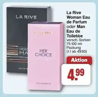 Famila Nord Ost La Rive Woman Eau de Parfum oder Man Eau de Toilette Angebot