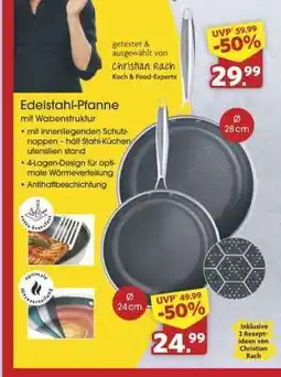 Famila Nord Ost Edelstahl-Pfanne mit Wabenstruktur 28 cm Angebot