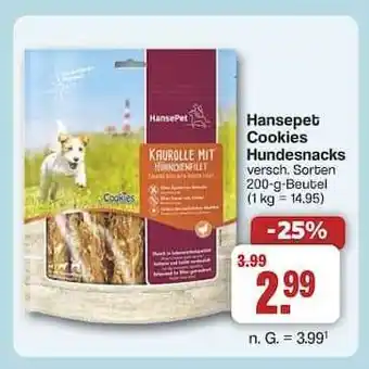 Famila Nord Ost Hansepet Cookies Hundesnacks Angebot