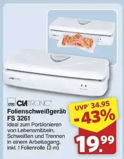 Famila Nord Ost Clatronic Folienschweißgerät FS 3261 Angebot