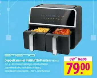 Famila Nord Ost Emerio Doppelkammmer Heißluftfritteuse AF-132833 Angebot