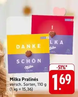 Edeka MILKA Pralinés Angebot