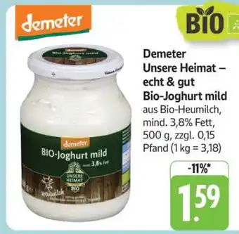 Edeka Demeter Unsere Heimat – echt & gut Bio-Joghurt mild Angebot