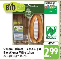 Edeka Unsere Heimat – echt & gut Bio Wiener Würstchen Angebot