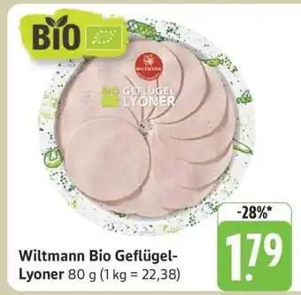 Edeka Wiltmann Bio Geflügel-Lyoner Angebot