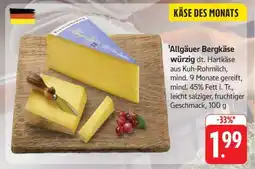 Edeka Allgäuer Bergkäse würzig Angebot
