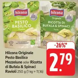 Edeka Hilcona Originale Pesto Basilico Mezzelune oder Ricotta di Bufala & Spinaci Ravioli Angebot