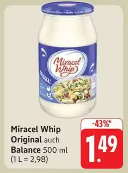 Edeka Miracel Whip Original auch Balance Angebot