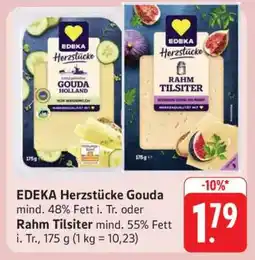 Edeka EDEKA Herzstücke Gouda oder Rahm Tilsiter Angebot