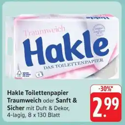 Edeka Hakle Toilettenpapier Traumweich oder Sanft & Sicher Angebot