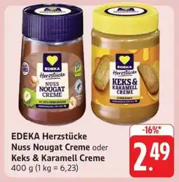 Edeka EDEKA Herzstücke Nuss Nougat Creme oder Keks & Karamell Creme Angebot