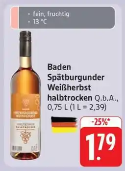 Edeka Baden Spätburgunder Weißherbst halbtrocken Angebot