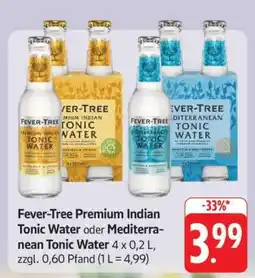 Edeka Fever-Tree Premium Indian Tonic Water oder Mediterranean Tonic Water Angebot
