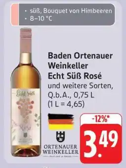 Edeka Baden Ortenauer Weinkeller Echt Süß Rosé Angebot