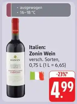 Edeka Italien: Zonin Wein Angebot