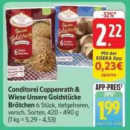 Edeka Conditorei Coppenrath & Wiese Unsere Goldstücke Brötchen Angebot