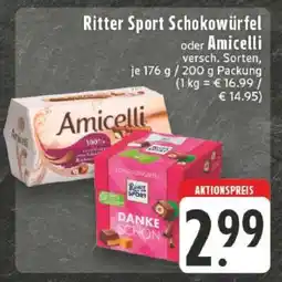 Edeka Ritter Sport Schokowürfel oder Amicelli Angebot