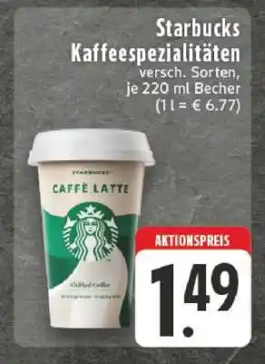 Edeka Starbucks Kaffeespezialitäten Angebot