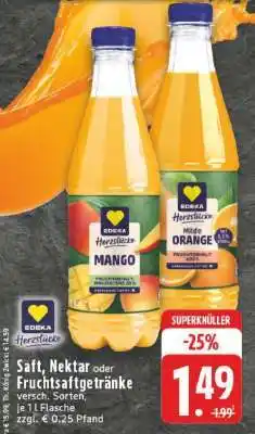 Edeka EDEKA Herzstücke Saft, Nektar oder Fruchtsaftgetränke Angebot