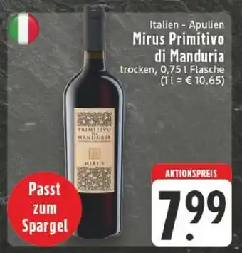 Edeka Mirus Primitivo di Manduria Angebot