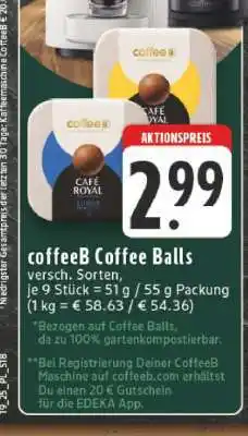 Edeka CoffeeB Coffee Balls Angebot