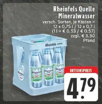 Edeka Rheinfels Quelle Mineralwasser Angebot