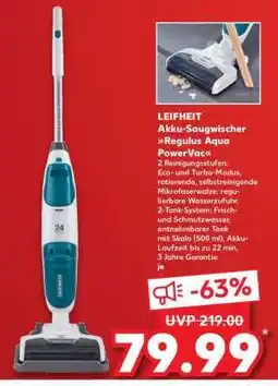 Kaufland LEIFHEIT Akku-Saugwischer Regulus Aqua PowerVac Angebot