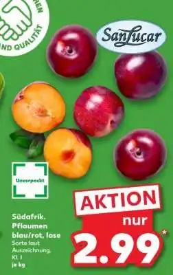 Kaufland Südafrik. Pflaumen blau/rot, lose Angebot
