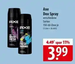Famila Nord Ost AXE Deo Spray Angebot