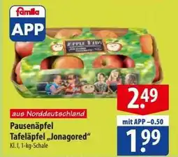 Famila Nord Ost Pausenäpfel Tafeläpfel „Jonagored“ Angebot