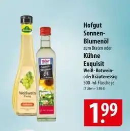 Famila Nord Ost Hofgut Sonnenblumenöl oder Kühne Exquisit Essig Angebot