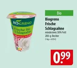 Famila Nord Ost Biogreno Frische Schlagsahne Angebot
