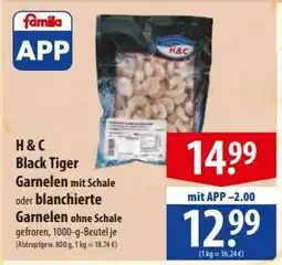 Famila Nord Ost H & C Black Tiger Garnelen Angebot