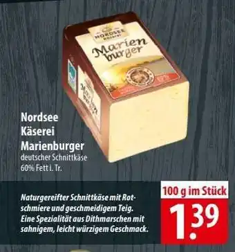Famila Nord Ost Nordsee Käserei Marienburger Angebot
