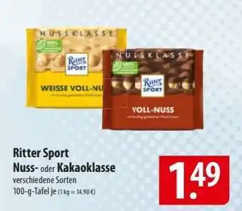 Famila Nord Ost Ritter Sport Nuss- oder Kakaoklasse Angebot