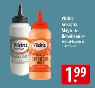 Famila Nord Ost Yildriz Sriracha Mayo oder Kebabsauce Angebot