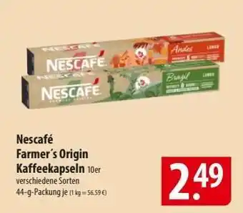 Famila Nord Ost Nescafé Farmer's Origin Kaffeekapseln Angebot