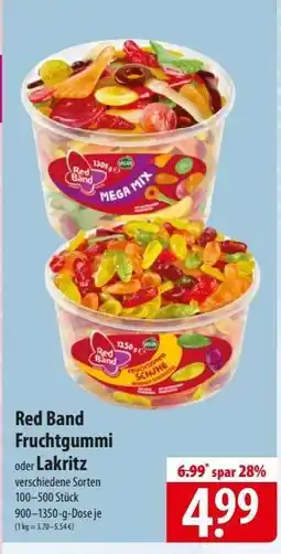 Famila Nord Ost Red Band Fruchtgummi oder Lakritz Angebot