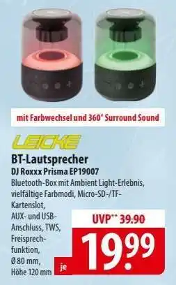 Famila Nord Ost BT-Lautsprecher DJ Roxxx Prisma EP19007 Angebot