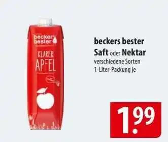 Famila Nord Ost beckers bester Saft oder Nektar Angebot