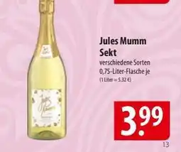 Famila Nord Ost Jules Mumm Sekt Angebot