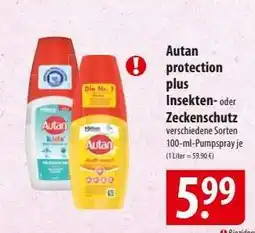 Famila Nord Ost Autan protection plus Insekten- oder Zeckenschutz Angebot